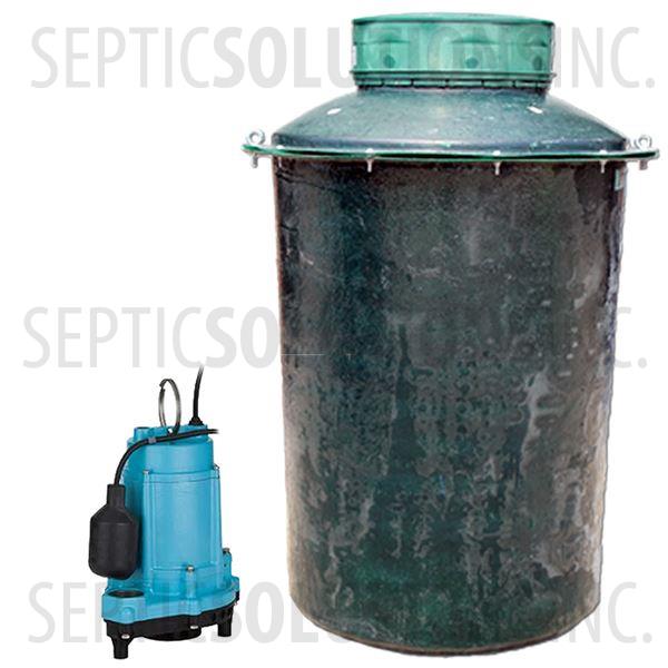 200 Gallon Simplex Fiberglass Pump Station with 1/3 HP Effluent Pump - Part Number 200FPT-13E