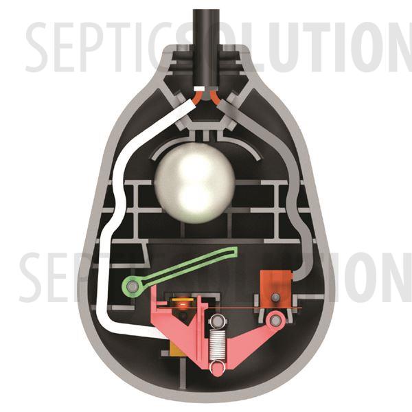 Alderon Relyon RL-15 Mechanical Pump Float Switch with 10' Cord, Piggyback Plug - Part Number 2010114