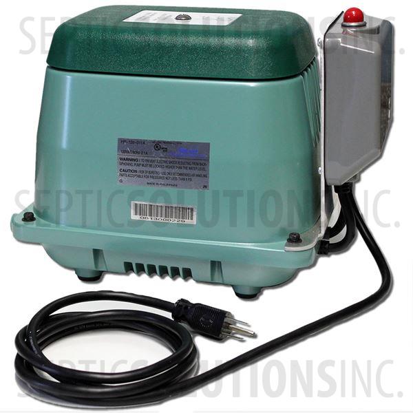 Hiblow HP-150 Linear Septic Air Pump with Attached Alarm - Part Number HP150A