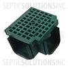 Polylok Heavy Duty Trench/Channel Drain Tee & Grate (Green) - Part Number PL-90860-TGR