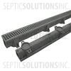 Polylok Skinny Trench/Channel Drain - 4 ft Long x 3.5'' Wide Section (GREY) - Part Number PL-90861-G