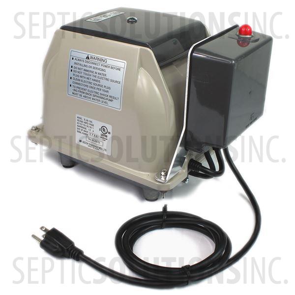 Secoh EL-80-15-AL Linear Septic Air Pump with Attached Alarm - Part Number EL-80-15-AL