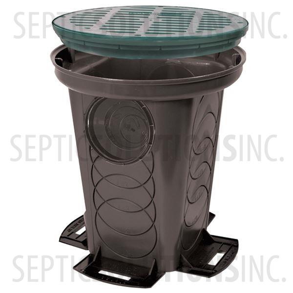 Polylok 4-Hole Drainage Box with Grate Cover - Part Number 3017-12-GC