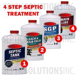 Four Step Complete Septic System Treatment Program