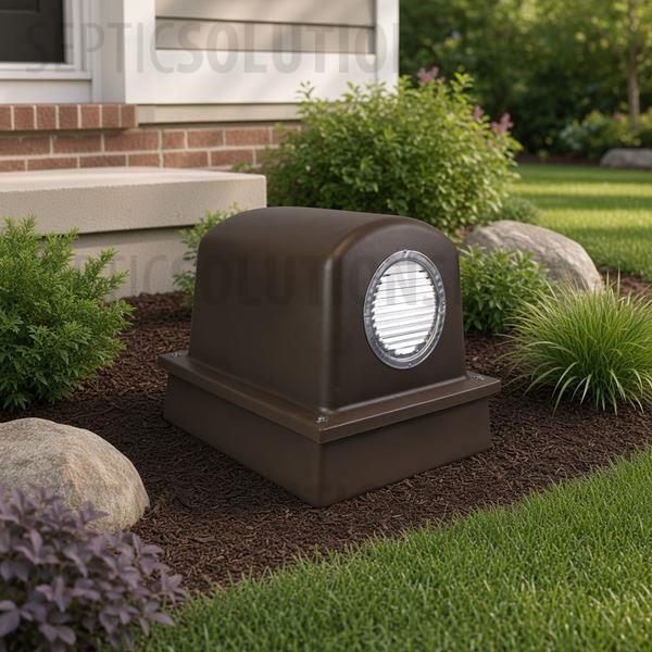 Pump Protector™ Vented Air Pump Housing and Platform in Mocha Brown - Part Number SSCOMBO-MOCHA