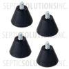 Gast AF713A Rubber Feet for 87R647 (Set of Four) - Part Number AF713A