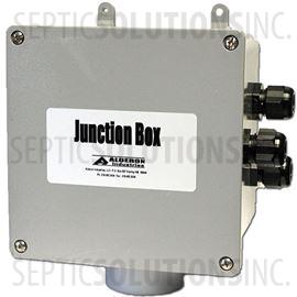 Alderon Medium Junction Box - 6" x 6" x 4", 1.5" Hub, 4 Cord Grips