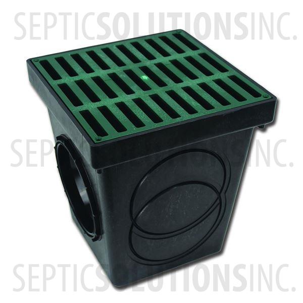 Polylok 9'' x 9'' Square Catch Basin with Grate Cover - Part Number PDB-9KIT