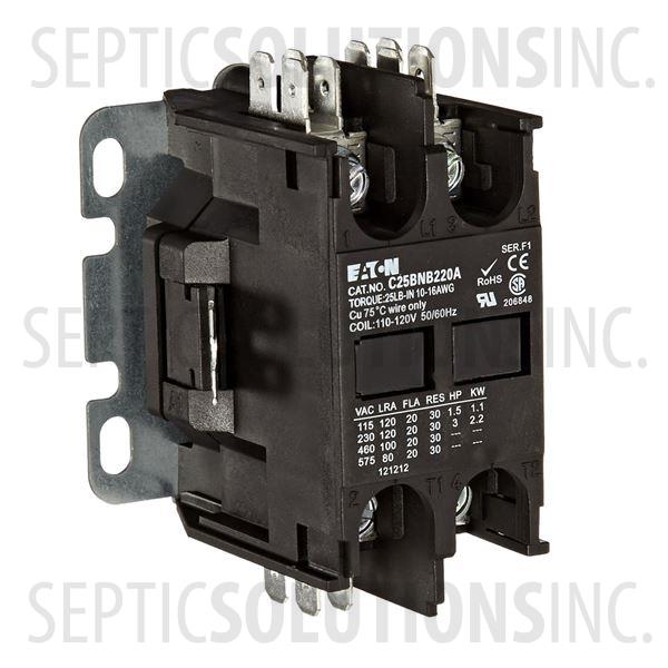 Definite Purpose 2 Pole Motor Contactor - 120/230VAC, 20FLA - Part Number DPMC2P-230