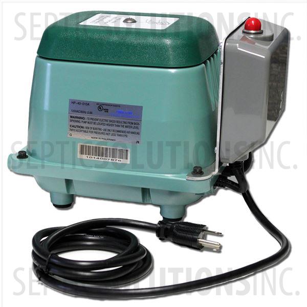 Hiblow HP-40 Linear Septic Air Pump with Attached Alarm - Part Number HP40A