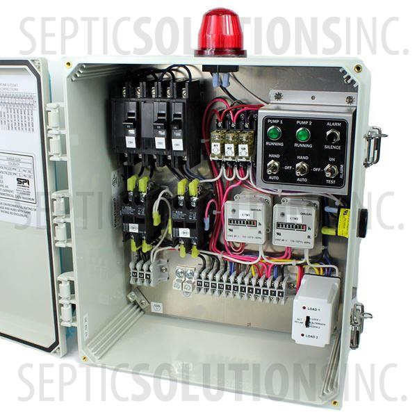 SPI Model SDC12B Duplex Control Panel with Elapsed Time Meters (120/240V, 0-20FLA) - Part Number 50A506-C1-C4