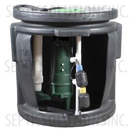 Zoeller 912 24'' x 24'' Sewage Pump System Package with 4/10 HP Sewage Ejector Pump
